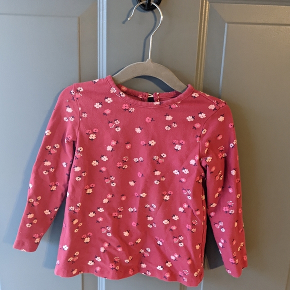 Little Me pink floral top - Picture 1 of 3